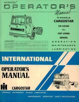 Shop 1962-86 Cargostar Operator Manuals Now